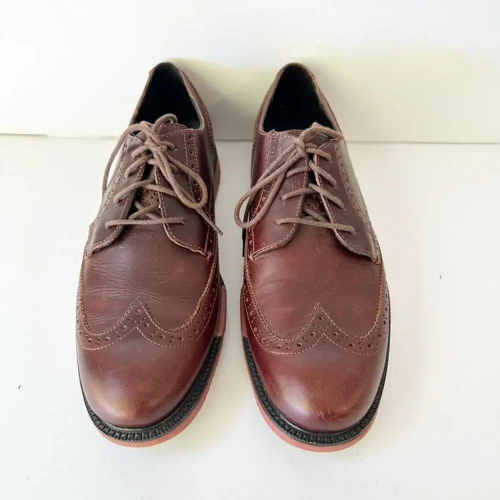 Cole‎ Haan Mens 9.5 Great Jones Wingtip Dress Shoes Sequoia